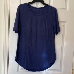lululemon athletica Blue Short Sleeve Tee Like New Heather blue-gray